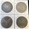 Image 2 : 4 Morgan Silver Dollars