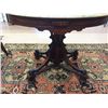 Image 2 : Victorian Oval Walnut Marble Top Parlor Table