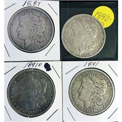 4 Morgan Silver Dollars