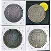 Image 2 : 4 Morgan Silver Dollars