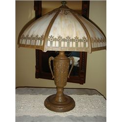 Antique Caramel Slag Table Lamp