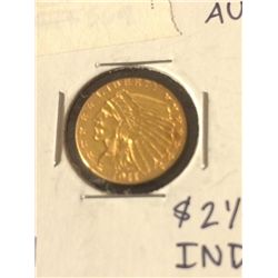1911 $2.5 Indian Head Gold Coin