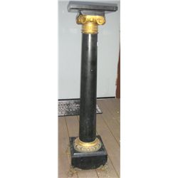 French Empire Black Marble w/Bronze Pedestal