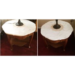 Matching Marble Top Side Tables