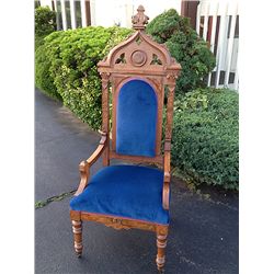 Monumental Gothic Thrown Chair