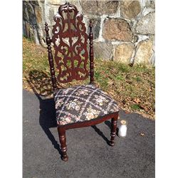 Walnut Gothic Style Child's Chair