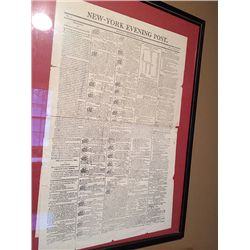 New York Evening Post, First Printing