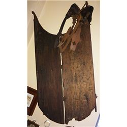Early Antique Primitive Child's Sled and Ice Skates
