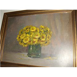 Estate Antique Oil Painting on Board
