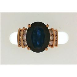 14kt Gold Sapphire and Diamond Ring