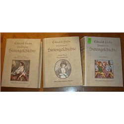 3 Estate German Books by Eduard Fuchs