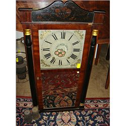 Pillar and Splat Elisha Hotchkiss Shelf Clock, Burlington, CT