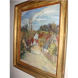 Estate Antique Oil Painting on Canvas