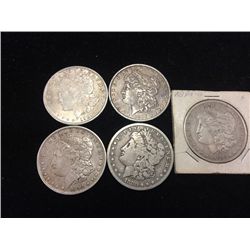 5 Morgan Silver Dollars