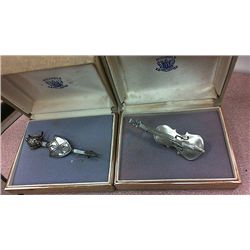 2 Vintage Sterling Silver Pins