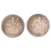 Image 1 : (2) SEATED HALF DOLLARS (76, 76-S)
