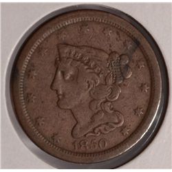 1850 HALF CENT VG/FINE