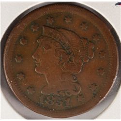1851 LARGE CENT VG/F