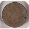 Image 1 : 1857 THREE CENT SILVER G/VG (DAMAGED)