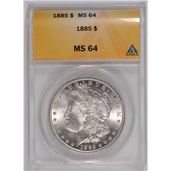 1885 MORGAN DOLLAR ANACS MS-64