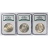 Image 1 : (3) 1923 PEACE DOLLAR NGC MS-63-65 (BINION COLLECTION) PRESTIGE SET #794 OF 978