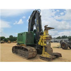 JOHN DEERE 753J TRACK FELLER BUNCHER, S/N T0753JX165201 (08 YR) CENTER POST HEAD, 36" PADS, ECAB W/A