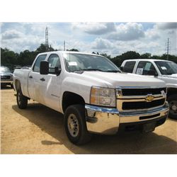 2007 CHEVROLET C2500HD CREW CAB PICKUP TRUCK, S/N 1GCHC23K47F566978, 6.0L GAS, A/T, ODOMETER READING