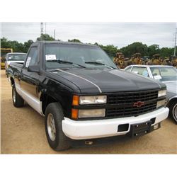 1993 CHEVROLET SILVERADO 1500 PICK UP, S/N 1GCDC14K9PZ235142, V8 GAS, A/T, ODOMETER READING 97,527 M