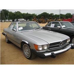 1975 MERCEDES 450SL 2 DOOR COUPE, S/N 10704412027356, GAS ENGINE, AUTO, LEATHER