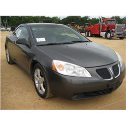 2007 PONTIAC G6 2 DOOR SEDAN, S/N 1G2ZH361974172018, V6 GAS, A/T, ODOMETER READING 53,713 MILES