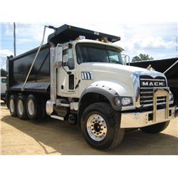 2014 MACK GU713 TRI-AXLE DUMP, S/N 1M2AX07C9EM019075, 445 HP MACK MP8 ENG, MAT T310M 10 SPD TRANS, 4