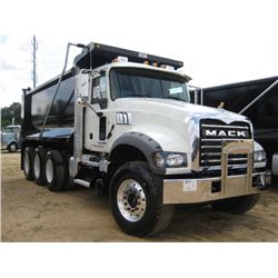 2014 MACK GU713 TRI-AXLE DUMP, S/N 1M2AX07C5EM020840, 445HP MACK MP8 ENG, MACK T310M-10 SPD TRANS, 4