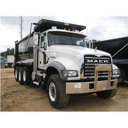 2014 MACK GU713 TRI-AXLE DUMP, S/N 1M2AX07C4EM019081, MACK 445 HP MP8 DIESEL ENG, T310M 10 SPD TRANS