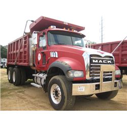 2007 MACK CTP713 T/A DUMP, S/N 1M2AT04C97M004689, 405 HP MACK MP7 ENGINE, 10 SPD MACK T310M TRANS, 4