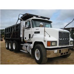 1998 MACK CH613 TRI-AXLE DUMP, S/N 1M1AA12Y0XW10622, MACK ENG, 10 SPD TRANS, 38K REARS, P/S, A/C, 16