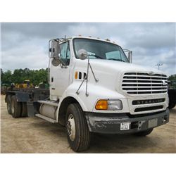 2002 STERLING T/A ROLL OFF, S/N 2FWBA2AS02AJ61084, CAT C-12 DIESEL ENG, 9 SPD TRANS, 40K REARS, 12K 
