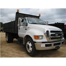 2008 FORD F650 S/A DUMP, S/N 3FRNF65D78V646144, CUMMINS, A/T, 218" WB, 14' DUMP BODY W/HIGH SIDES, O