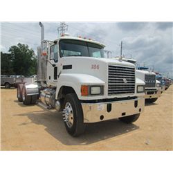 2008 MACK CHU613 T/A TRUCK TRACTOR, S/N 1M1AN07Y78N002912, 485 HP MACK MP8 ENG, 13 SPD TRANS, 44K RE