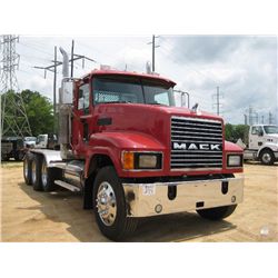 2006 MACK CHN 613 TRI-AXLE TRUCK TRACTOR, S/N 1M2AJ06Y96N004375, 427 HP MACK ENG, 18 SPD TRNS, MACK 