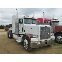 2001 PETERBILT 379 T/A TRUCK TRACTOR, S/N 1XPFDB9X81N554707, 475 HP CAT DIESEL ENG, 10 SPD TRANS, 38