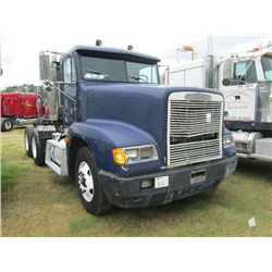 1991 FREIGHTLINER T/A TRUCK TRACTOR, S/N 1FUYD2YB5MH538906, DETROIT DIESEL, 9 SPD, 38K REARS, 12K FR