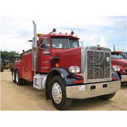 1983 PETERBILT 359 T/A WRECKER, S/N N161251, CUMMINS DIESEL, 9 SPD, 38K REARS, 12K FRONT, ENGINE BRA