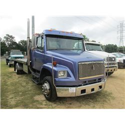 2001 FREIGHTLINER FL60 S/A ROLLBACK TRUCK, S/N 1FYABPAC50HH66705, CAT DIESEL ENG, 6 SPD TRANS, EXTEN