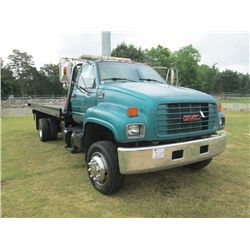 1998 GMC C6500 S/A ROLLBACK, S/N 1GDG6H1J9WJ501583, CAT DIESEL ENG, 5 SPD TRANS, 19' ROLLBACK BED, W
