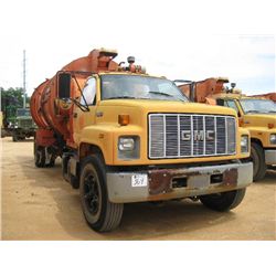 1995 GMC TOP KICK S/A LEAF VACUUM TRUCK, S/N 1G0M7H1J2SJ512953, CAT DIESEL ENG, A/T, VACUUM BODY W/J