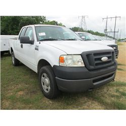 2007 FORD F150 4X4 PICK UP, S/N 1FTPX14V67FA46185, GAS ENG, AUTO TRANS, EXTENDED CAB, TOOL BOX, ODOM