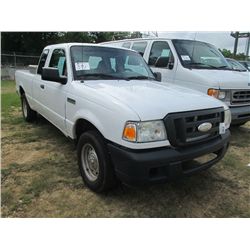 2006 FORD RANGER EXT CAB PICKUP TRUCK, S/N 1FTYR14U96PA83228, A/T, TOOLBOX, ODOMETER READING 183,222