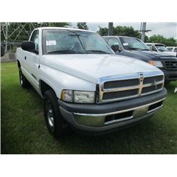 2001 DODGE RAM 1500 PICKUP, S/N 1B7HC16Y11S300634, V8 GAS, A/T, ODOMETER READING 57,128 MI