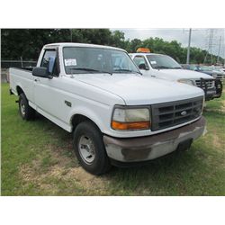 1996 FORD F150 PICKUP, S/N 1FTEF15Y6TLA70419, 6 CYL GAS, A/T, ODOMETER READING 125,549 MILES (COUNTY