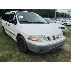 2002 FORD WINDSTAR MINI VAN, S/N 2FTZA54472BB20006, A/T, ODOMETER READING 169,130 MILES (COUNTY OWNE